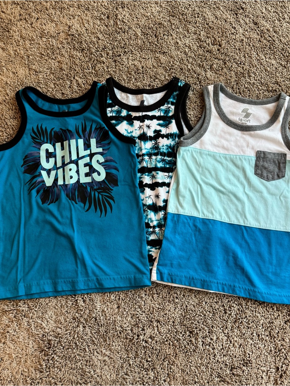 Set of 3 little boys’ tank tops size XS